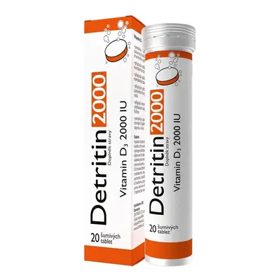 Detritin Vitamin D3 2000 IU 20 šumivých tablet