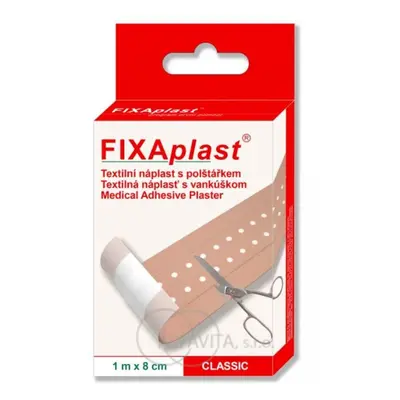 FIXAplast CLASSIC textilní náplast s polštářkem 1mx8cm