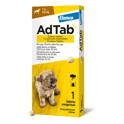 AdTab 56mg žvýkací tablety pro psy 1.3-2.5kg 1ks