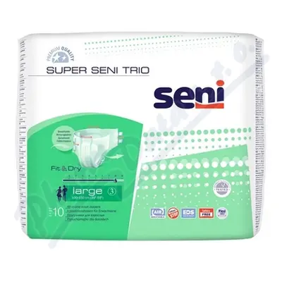 SENI SUPER TRIO EXTRA LARGE KALHOTKY ABSORPČNÍ PRODYŠNÉ VYSOKÁ SAVOST, BOKY 13