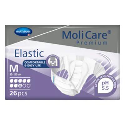 KALHOTKY ZALEPOVACÍ MOLICARE ELASTIC 8 KAPEK M BOKY 85-120CM,3144ML,26KS