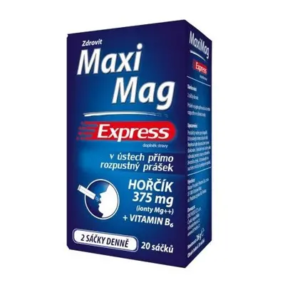 MaxiMag Express hořčík 375 mg+B6 direct 20 sáčků