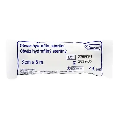 Obin.hydrofil.pletené ster.8cmx5m/1ks Steriwund