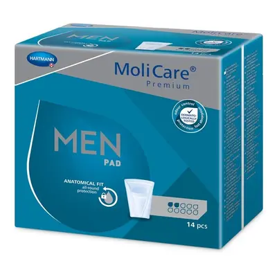 VLOŽKY ABSORPČNÍ MOLICARE MEN 2 KAPKY 330ML,14KS