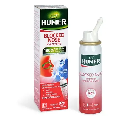 Humer Ucpaný nos 100% mořská voda hypertonic.50ml