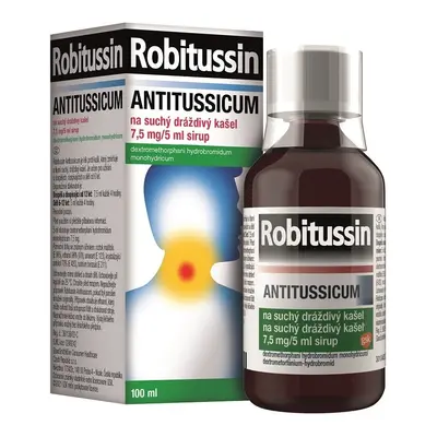 ROBITUSSIN ANTITUSSICUM NA SUCHÝ DRÁŽDIVÝ KAŠEL 7,5MG/5ML SIR 100ML