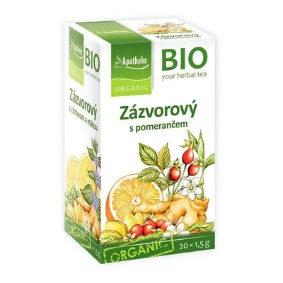 Apotheke BIO Zázvorový čaj s pomerančem 20x1.5g