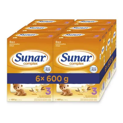 Sunar Complex 3 vanilka 600g - balení 6 ks