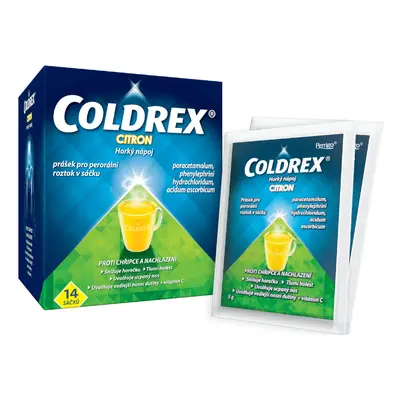 COLDREX HORKÝ NÁPOJ CITRON 750MG/10MG/60MG POR PLV SOL SCC 14 I