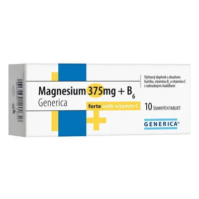 Magnesium 375mg+B6 forte Generica+Vit.C eff.tbl.10