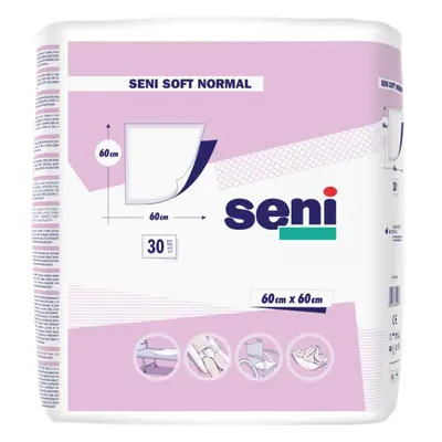 SENI SOFT NORMAL PODLOŽKY ABSORPČNÍ, 60X60CM, SAVOST 950ML, 30KS