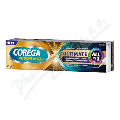 Corega Power Max Ultimate All in 1 fixační krém na zubní protézu 40g