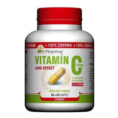 Vitamín C 500mg long effect cps.60+60 BIO-Pharma