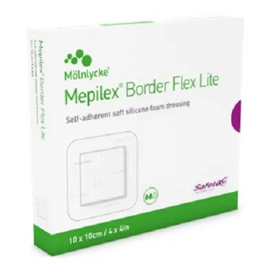 MEPILEX BORDER FLEX LITE samolepící pěnové krytí 10X10 CM, 5 KS