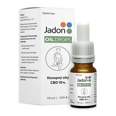 Jadon OIL DROPS konopný olej CBD 10% 10ml