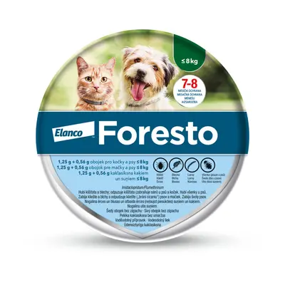 Foresto 1.25g+0.56g obojek kočky+psy do 8kg 38cm