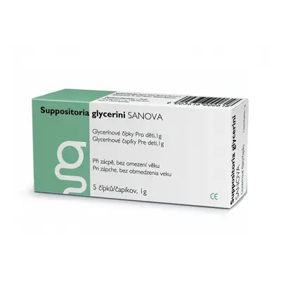 Suppositoria Glycerini Sanova Glycerinové čípky pro děti 1g, 5ks