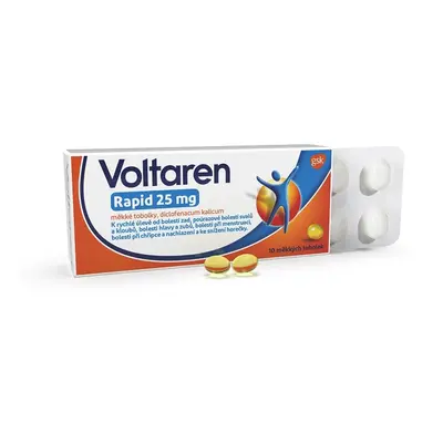 Voltaren Rapid 25 mg měkké tobolky proti bolesti 10ks