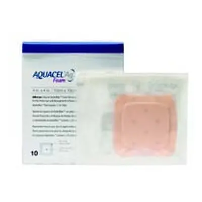 AQUACEL AG FOAM NEADHEZIVNÍ 10X10 CM, PĚNOVÉ KRYTÍ S TECHNOLOGIÍ HYDROFIBER A