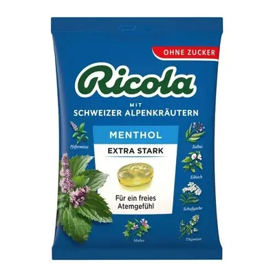 RICOLA Mentol Extra silný bez cukru 75g