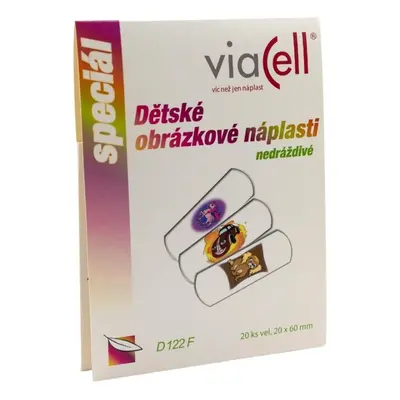 Viacell D122F dětské obrázkové náplasti 20x60mm 20ks