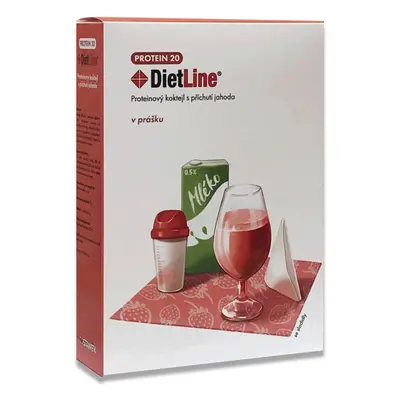 DietLine Protein 20 Koktejl Jahoda 3 sáčky