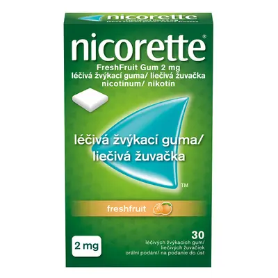 NICORETTE FRESHFRUIT GUM 2MG léčivé žvýkačky 30