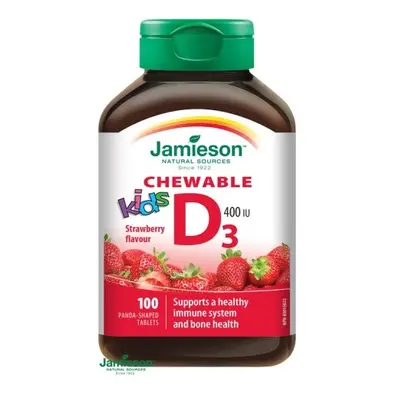 JAMIESON Vitamín D3 Kids jahoda cucací tbl.100