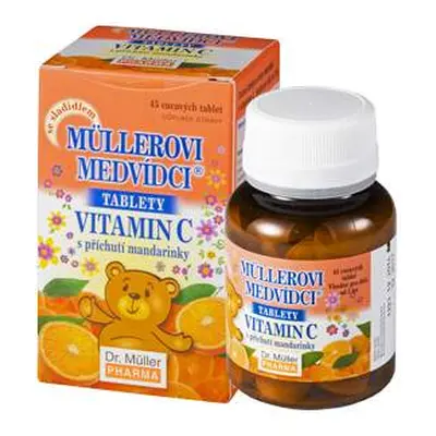 Müllerovi medvídci s vitaminem C s příchutí mandarinky 45 tablet