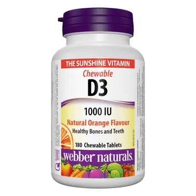 Webber Naturals D3 1000 IU 180 tbl natural orange