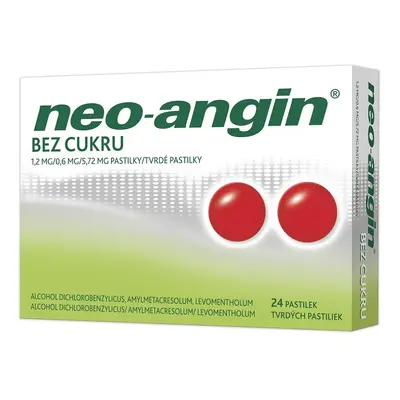 NEO-ANGIN BEZ CUKRU 1,2MG/0,6MG/5,72MG PAS 24