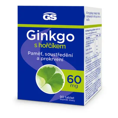 GS Ginkgo 60 mg s hořčíkem, 90 tablet