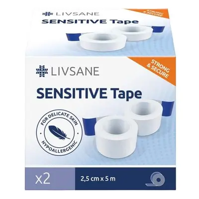 LIVSANE Fixační náplast Sensitive 2.5cmx5m 2ks