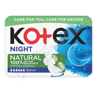 KOTEX Natural vložky Night 6ks