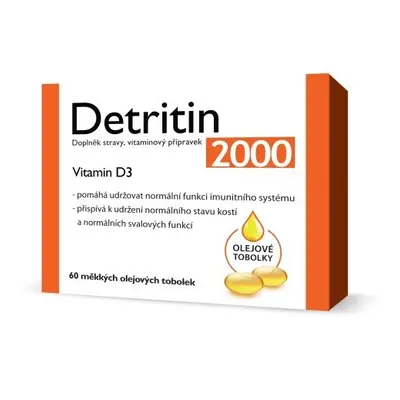 Detritin Vitamin D3 2000 IU 60 měkkých tobolek