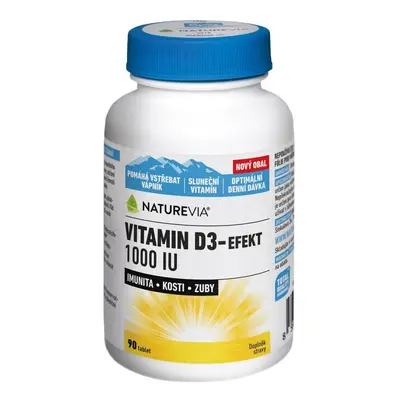 NatureVia Vitamin D3-Efekt 1000 IU tbl.90