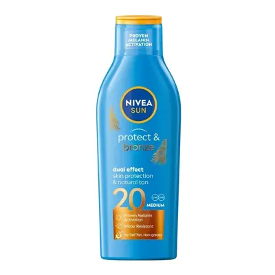 NIVEA SUN mléko na opalování podporující zhnědnutí OF20 200ML