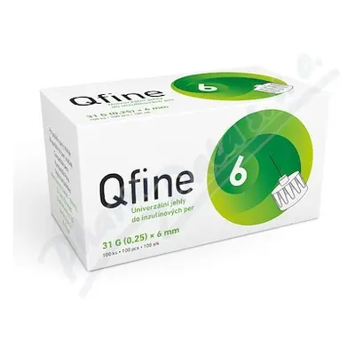 JEHLY QFINE PRO VŠECHNA INZULÍNOVÁ PERA 31 G /0,25 MM X 6 MM,100KS