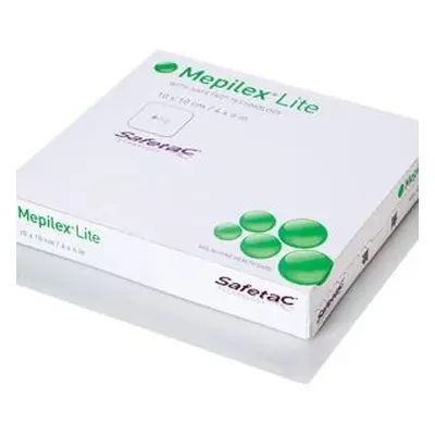 MEPILEX LITE 10X10 CM, 5 KS, TENKÉ ABSORPČNÍ PĚNOVÉ KRYTÍ SE SI