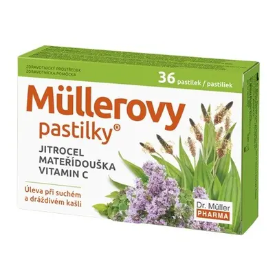 Müllerovy pastilky s jitrocelem a mateřídouškou 36ks ZP