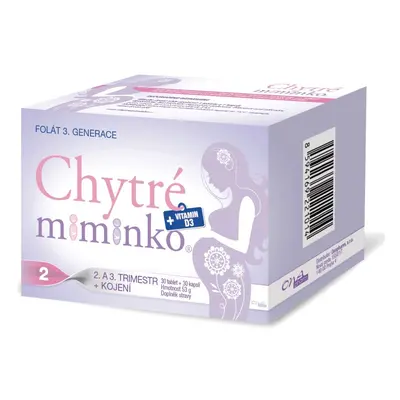 Chytré miminko methylfolát 2 s DHA 60 tablet + 60 kapslí - balení 2 ks