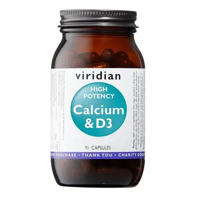 Viridian High Potency Calcium&Vitamin D3 cps.90