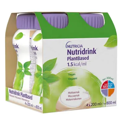 NUTRIDRINK PLANTBASED S PŘÍCHUTÍ KÁVY POR SOL 4X200ML