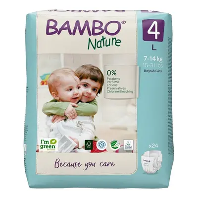 Bambo Nature 4 dětské plenky 7 - 14 kg 24 ks