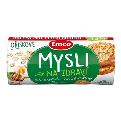 EMCO Mysli na zdraví Ovesné sušenky oříškové 15ks