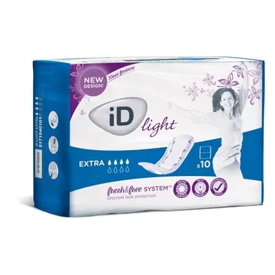 VLOŽKY ABSORPČNÍ ID LIGHT EXTRA 530ML,COTTON FEEL,JEDNOTLIVĚ BALENÉ,10KS