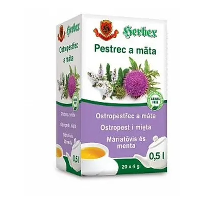 HERBEX Ostropestřec a máta n.s.20x4g