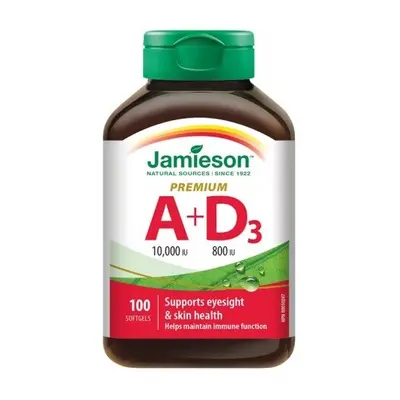 JAMIESON Vitamíny A+D 10000/800IU Premium cps.100