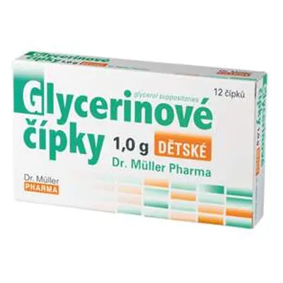 Glycerinové čípky 1.0g dětské 12 čípků Dr.Müller