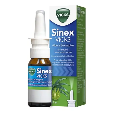 SINEX VICKS ALOE A EUKALYPTUS 0,5MG/ML NAS SPR SOL 1X15ML